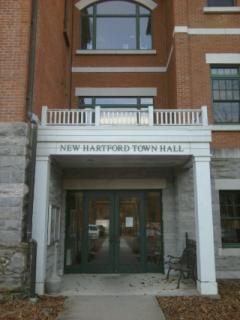 View of rear doors of Town Hall