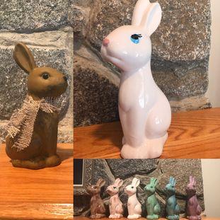 Images of ceramic bunnies