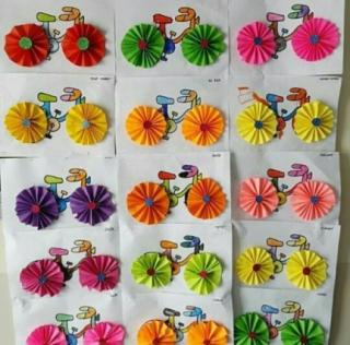 photo of many colored bicycle papercraft