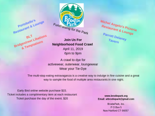 Tie Dye Flyer for Food Crawl Event