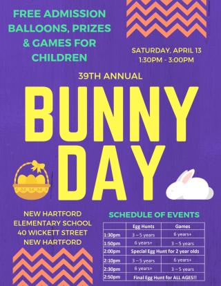 Flyer with details for Bunny Day