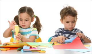 Image of children creating craft projects