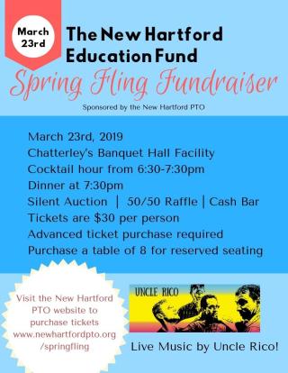 Flyer for Spring Fling Fundraiser