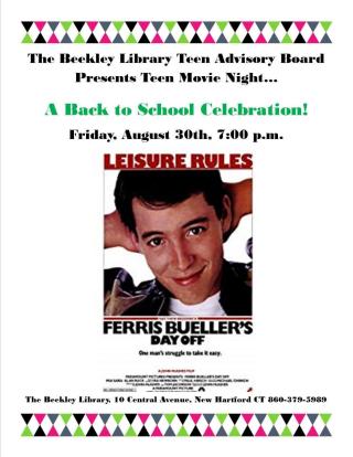 Flyer for Ferris Bueller's Day Off Movie event
