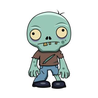 green zombie cartoon character